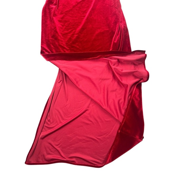 Lovers & Friends Rebel Velvet Slip Dress In Ruby Red Size Large - Picture 3 of 11
